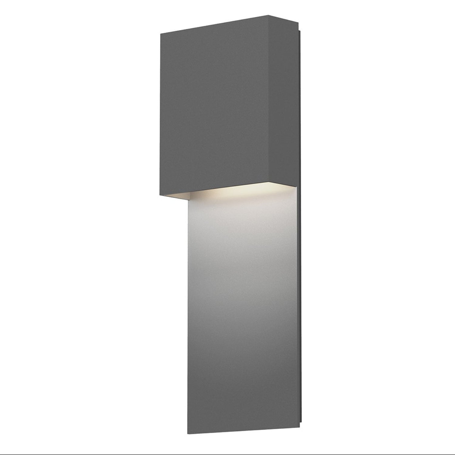 Sonneman Flat Box Textured Gray 7106.74-WL Wall Sconce