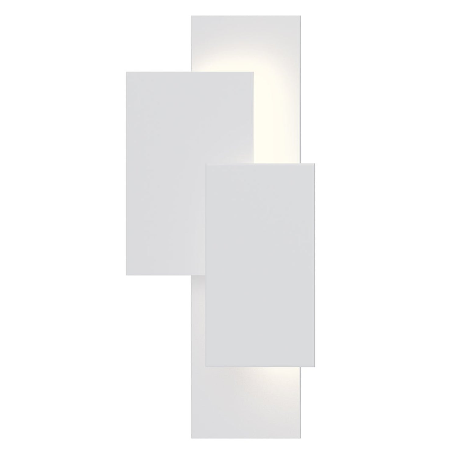Sonneman Offset Panels Texture White 7110.98-WL Wall Sconce
