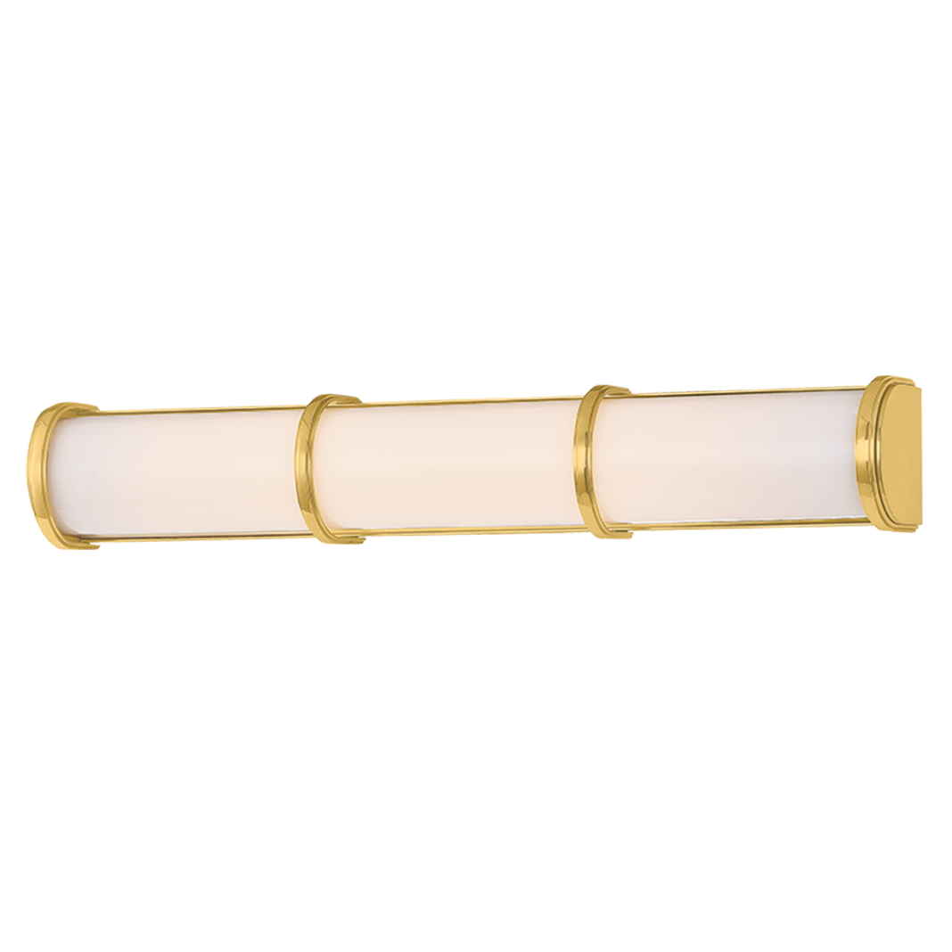 Hudson Valley Lighting Pine Plains Small Bath and Vanity Light in Aged Brass, primary product view