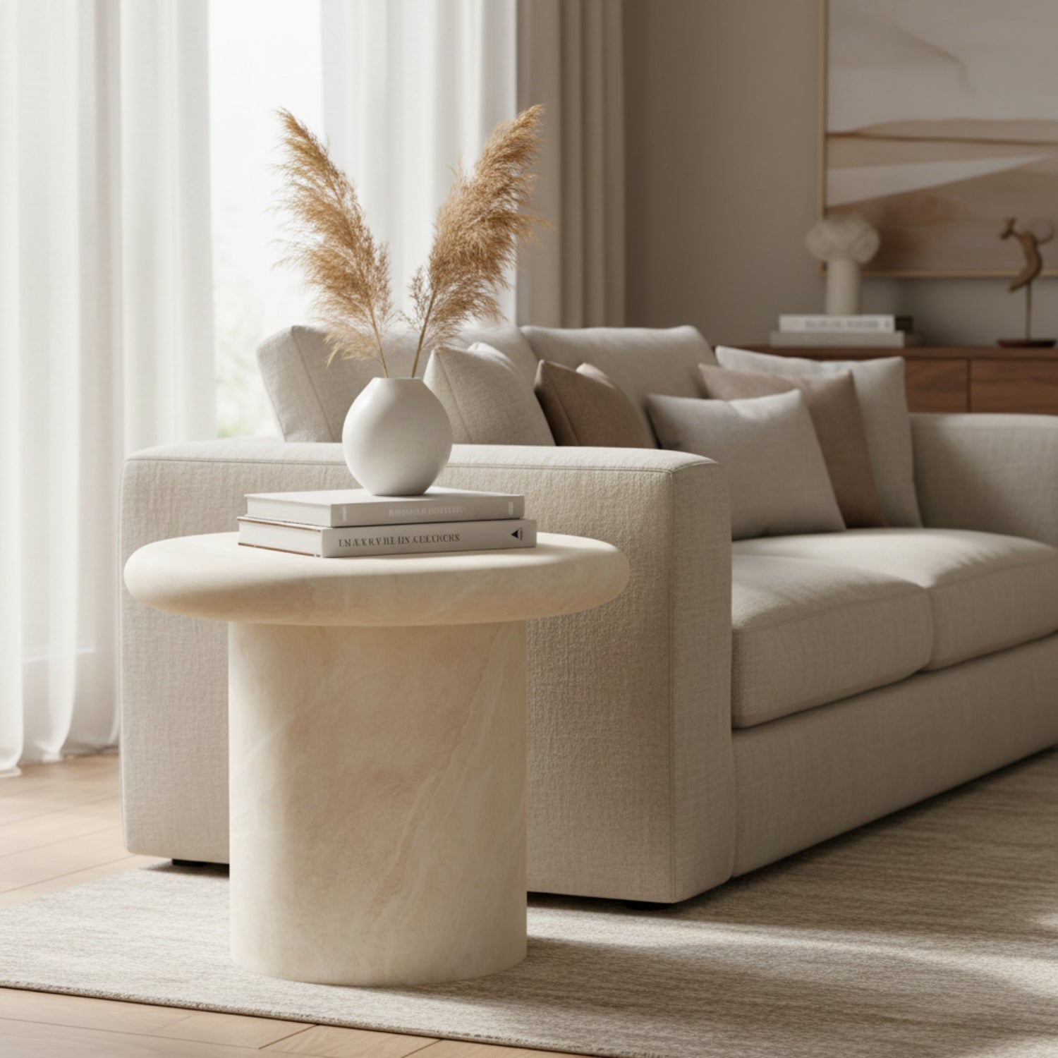 Sunset West Travertino Outdoor End Table Set of 2