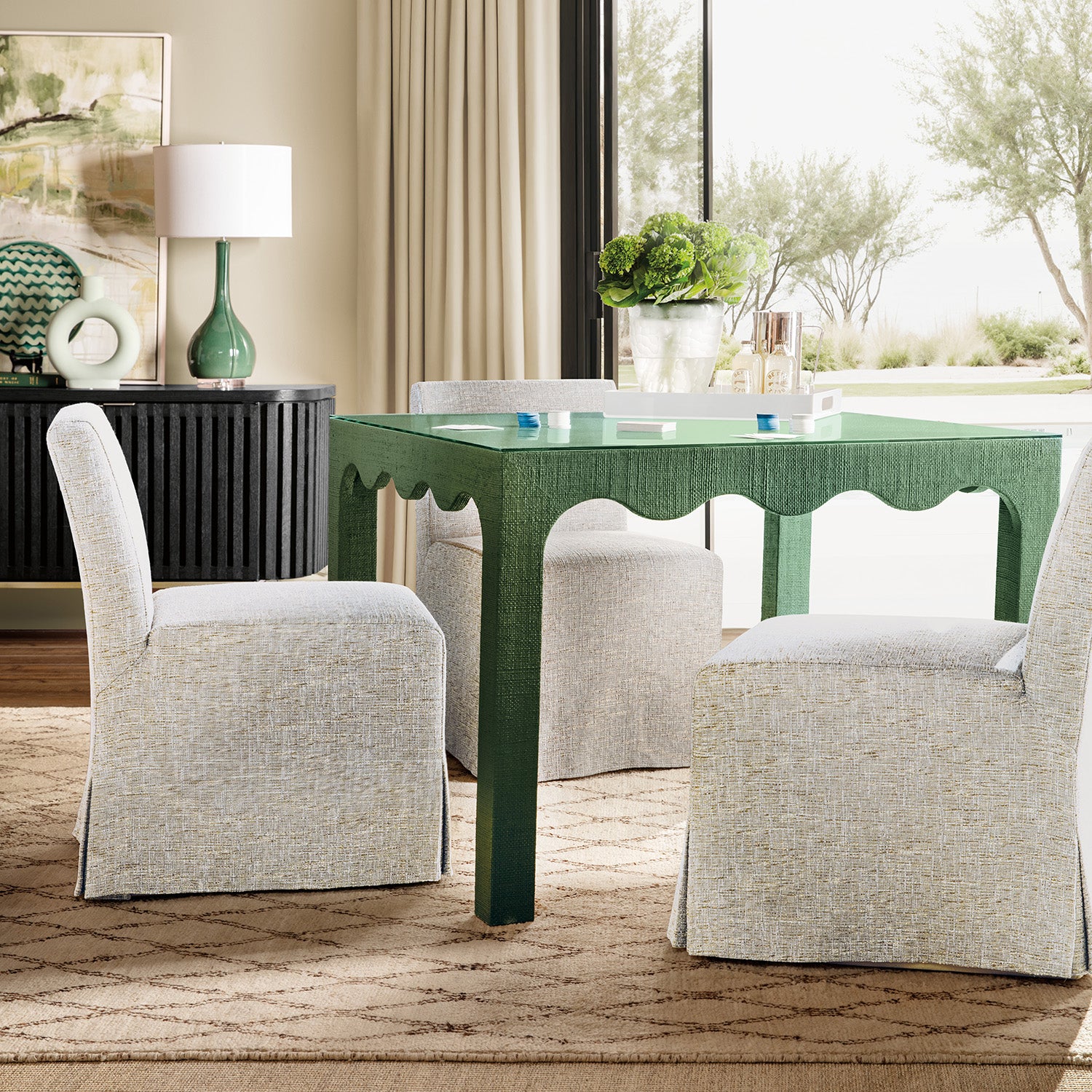 Hooker Furniture Commerce and Market Ren Moritz Oyster Dining Chair Set of 2