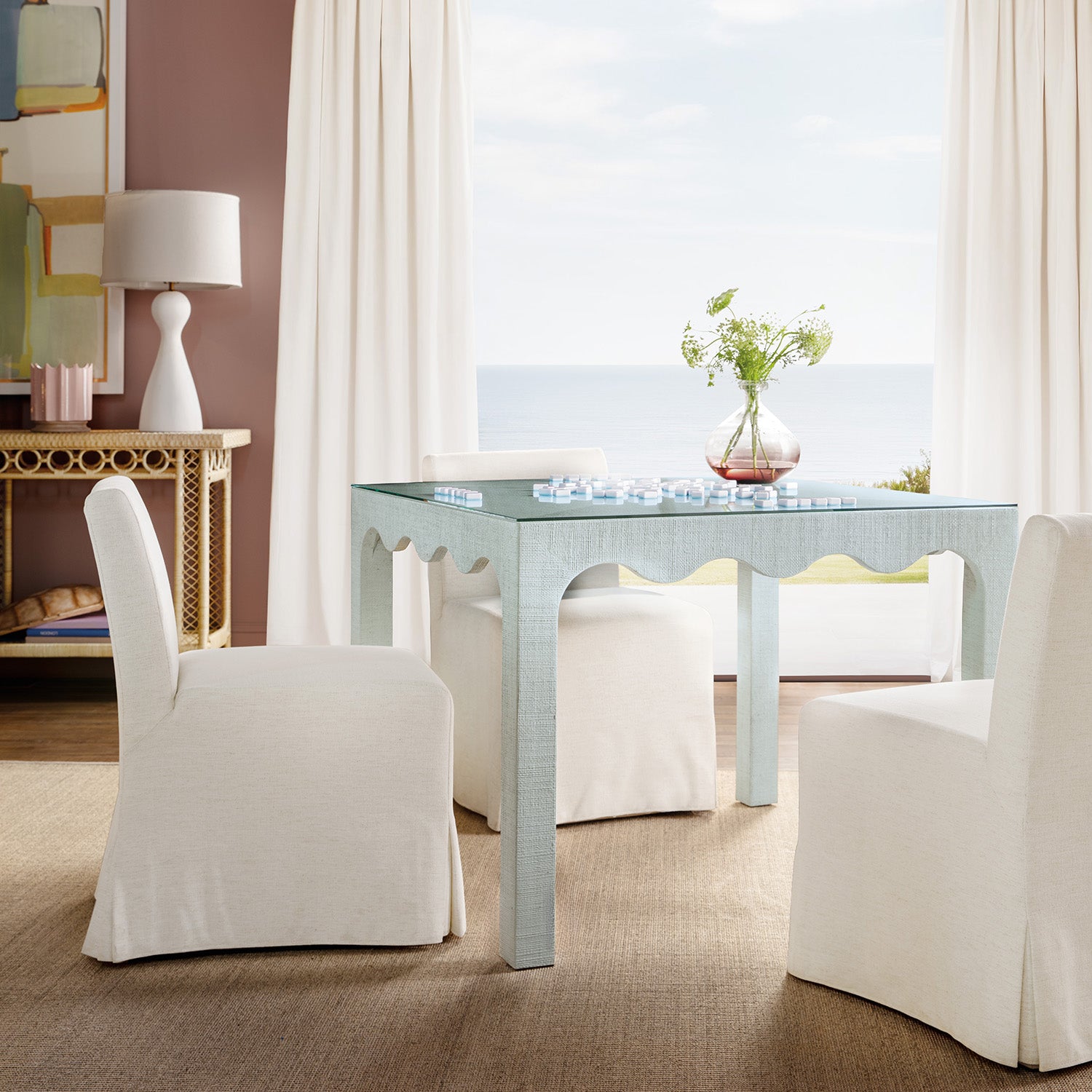 Hooker Furniture Commerce and Market Naomi Blue Game Table