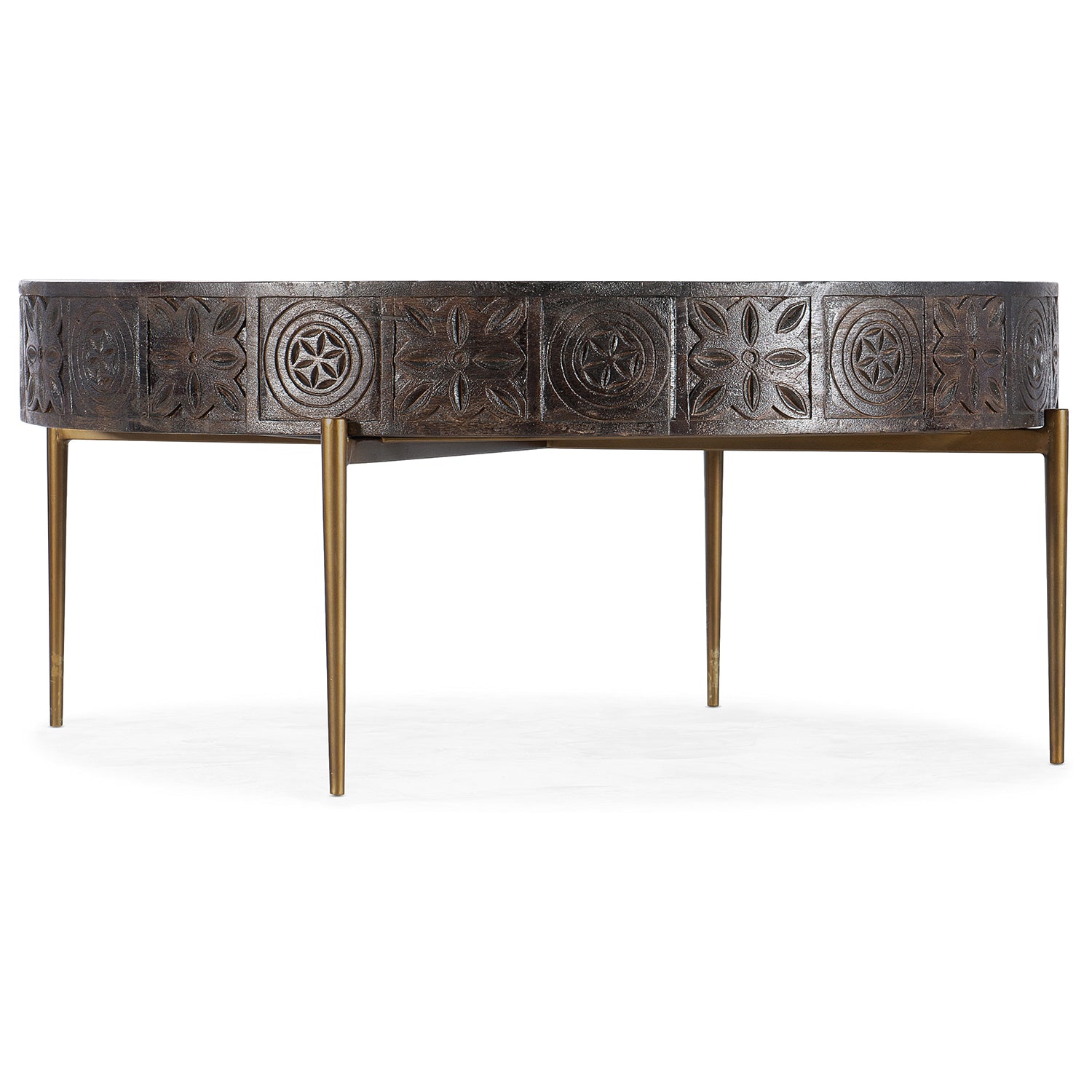 Hooker Furniture Commerce & Market Carved Round Cocktail Table