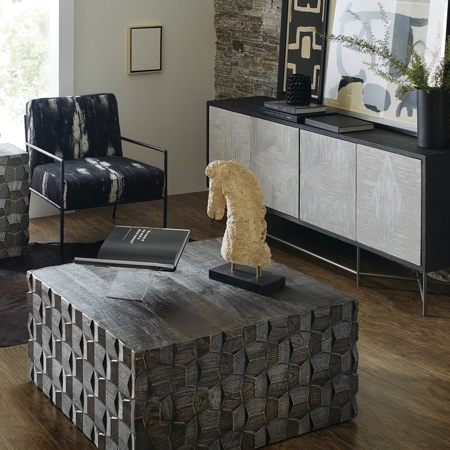 Hooker Furniture Commerce & Market Chiseling Cocktail Table