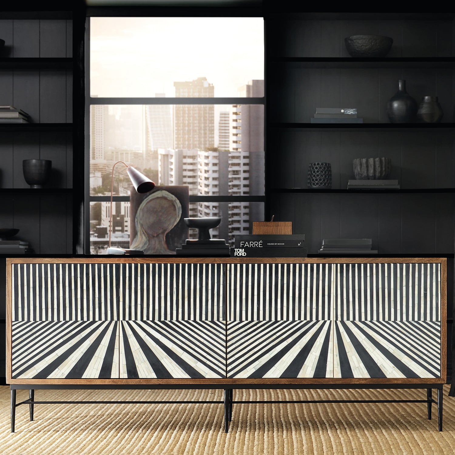 Hooker Furniture Commerce & Market Linear Perspective Credenza