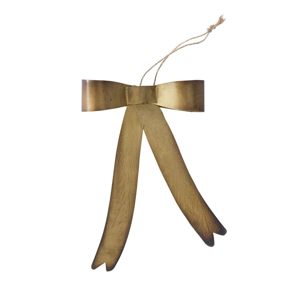 Brassy Bow Ornament Set of 3