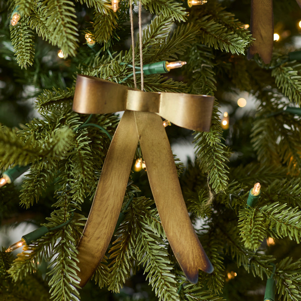 Brassy Bow Ornament Set of 3