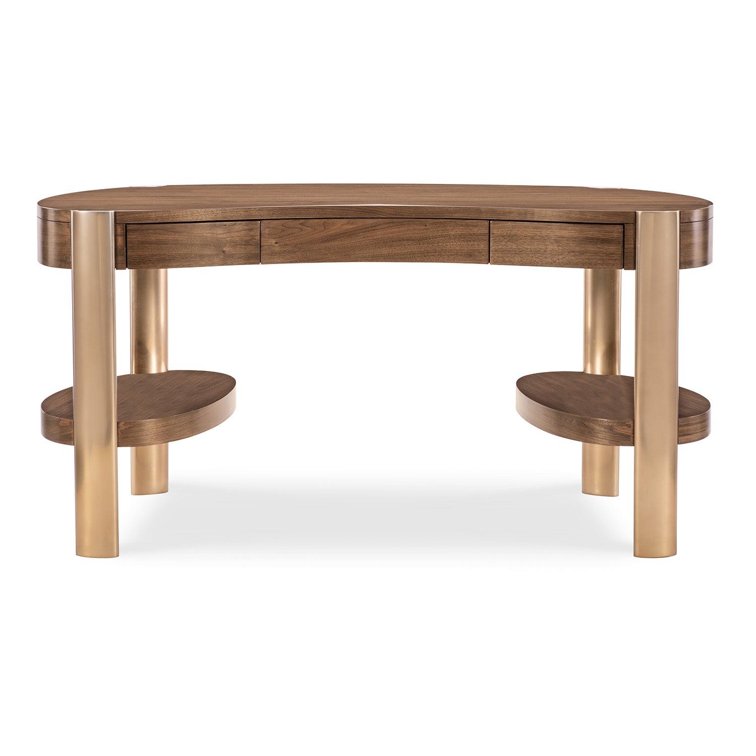 Hooker Furniture Eleana Writing Desk walnut writing desk, shown to scale