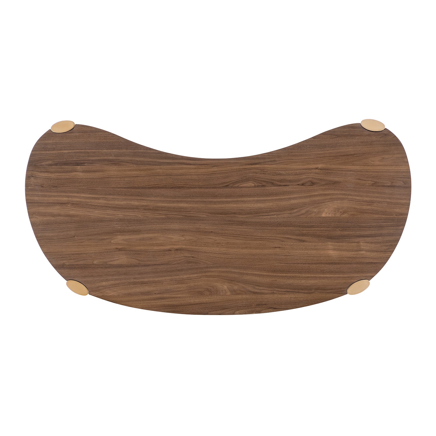 Hooker Furniture Eleana Writing Desk walnut writing desk, close-up of the material and hardware