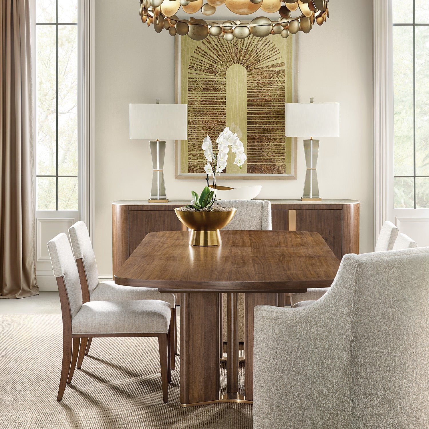 Hooker Furniture Eleana Rectangle Dining Table with Two Leaves