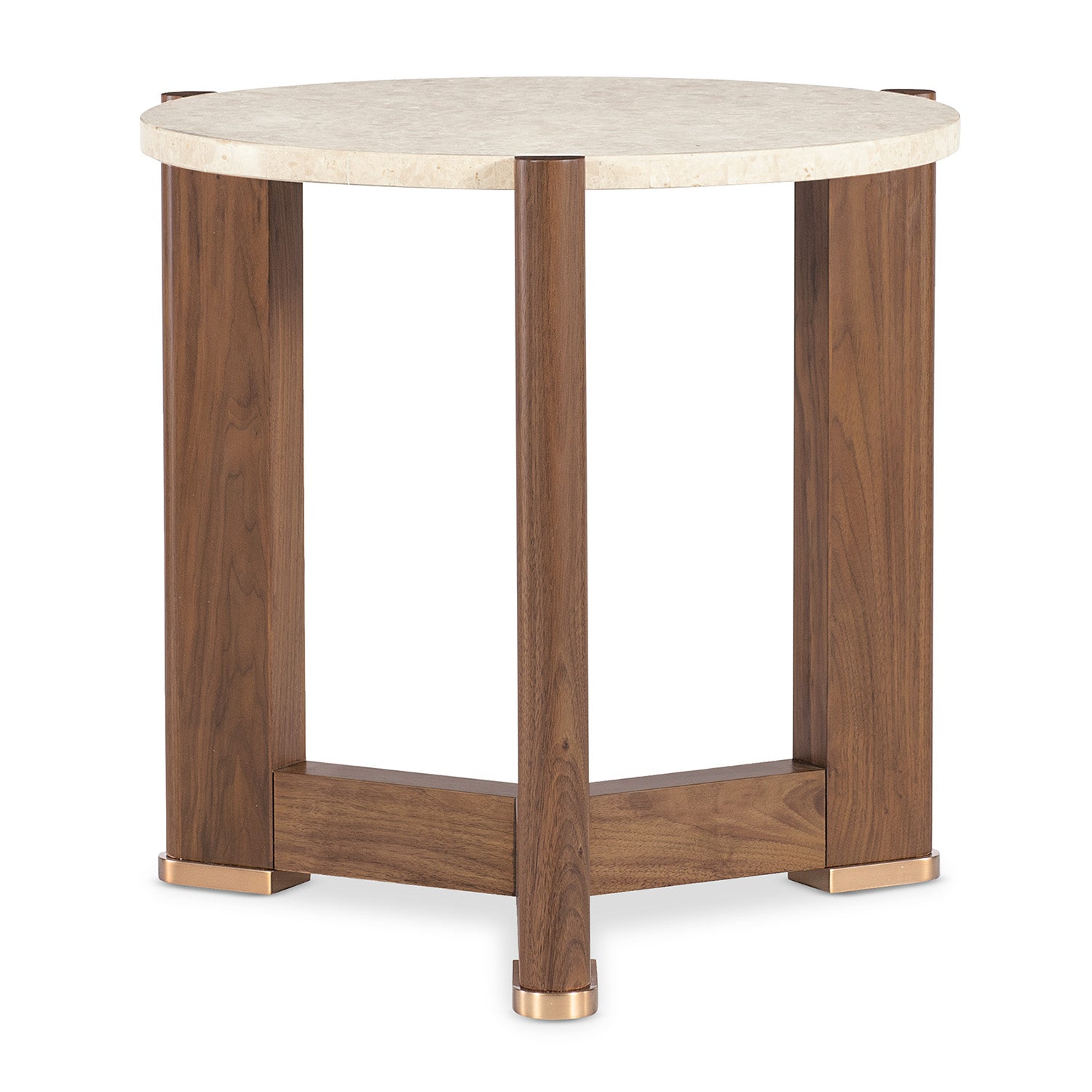 Hooker Furniture Eleana Walnut Round End Table Set of 2