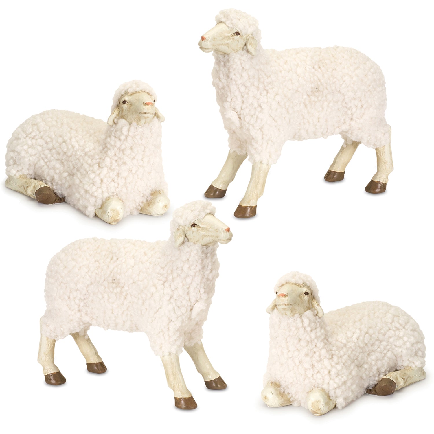 White Tabletop Sheep Figurine Set of 4
