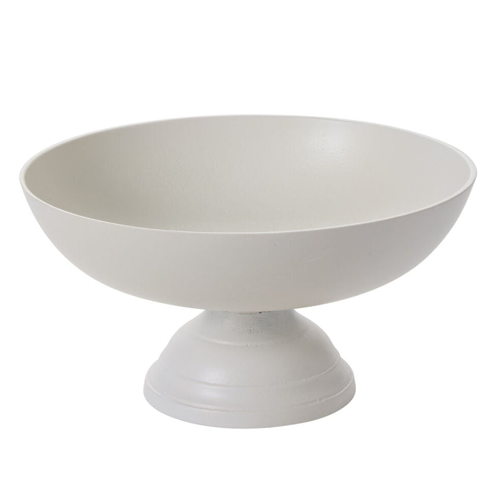 White Oscar Bowl shown as a decorative accent piece