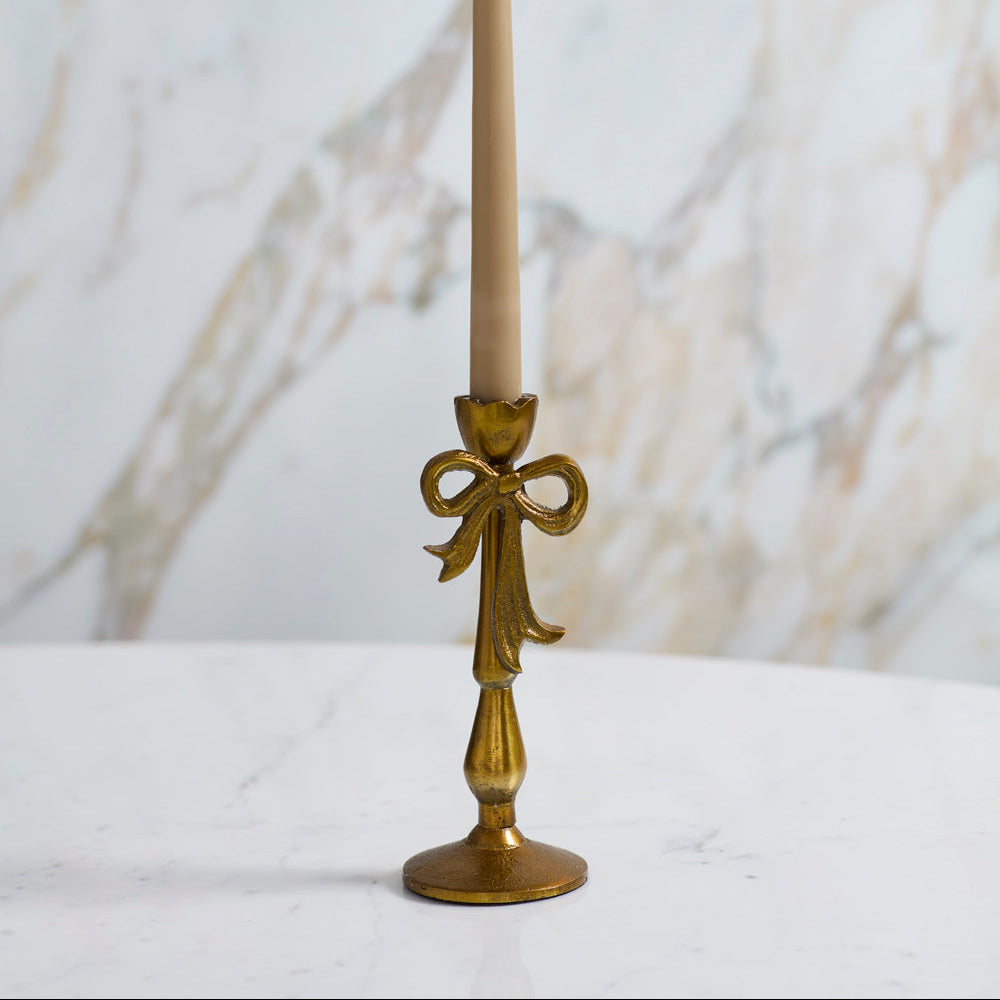 Bowtied Candleholder Set of 2