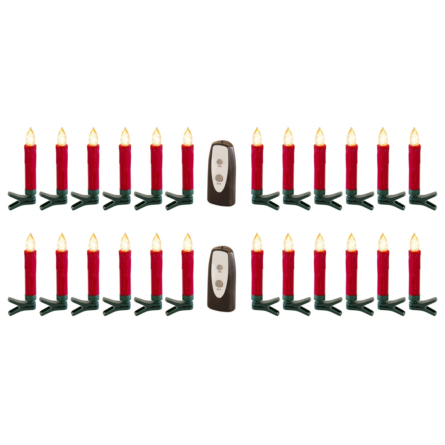 LED Clip on Taper Candle with Remote Set of 24
