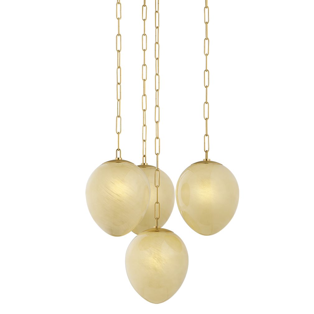 Hudson Valley Lighting Cherrytown Small Chandelier in Aged Brass, primary product view
