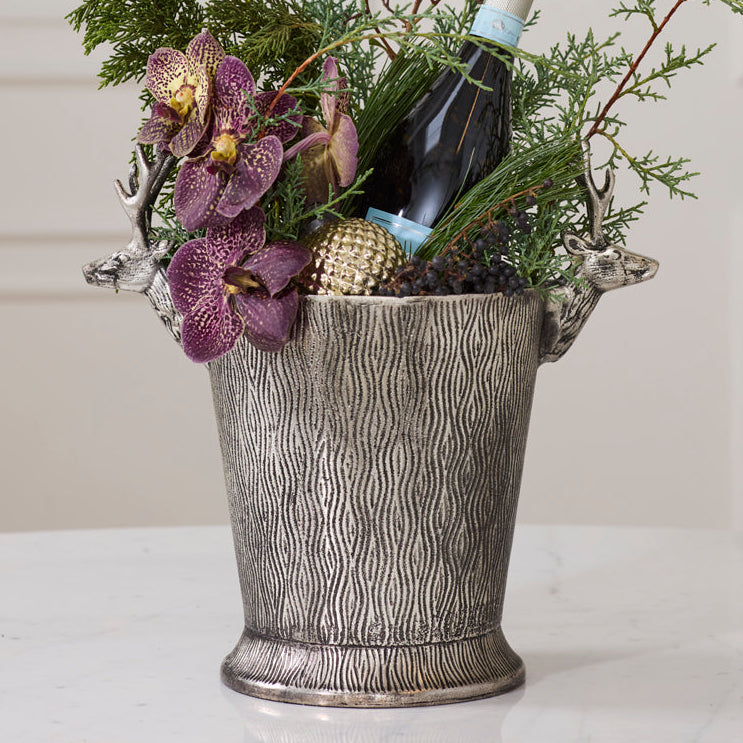 Deer Silver Ice Bucket
