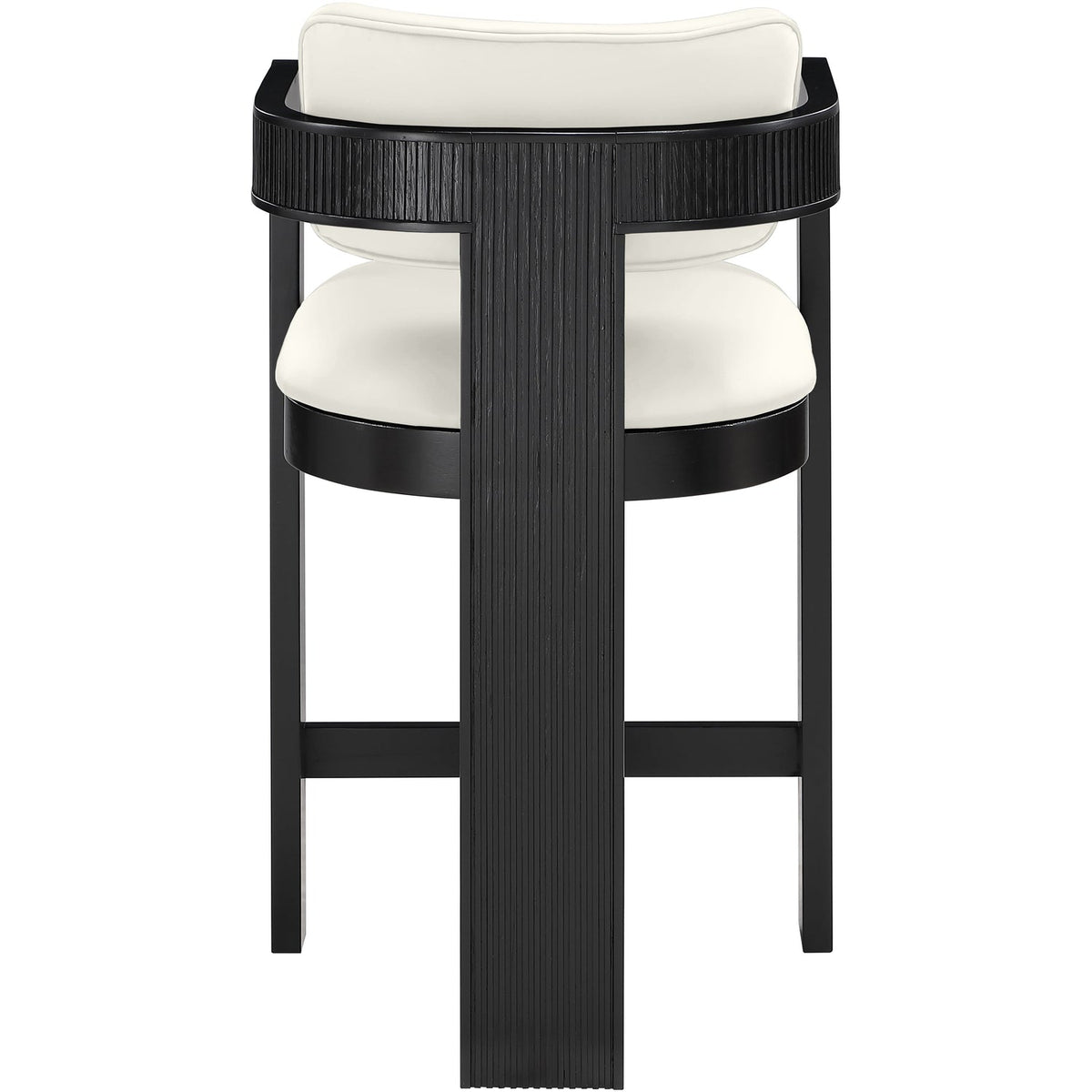 Sacha Cream Vegan Leather Upholstered Counter Stool Set of 2