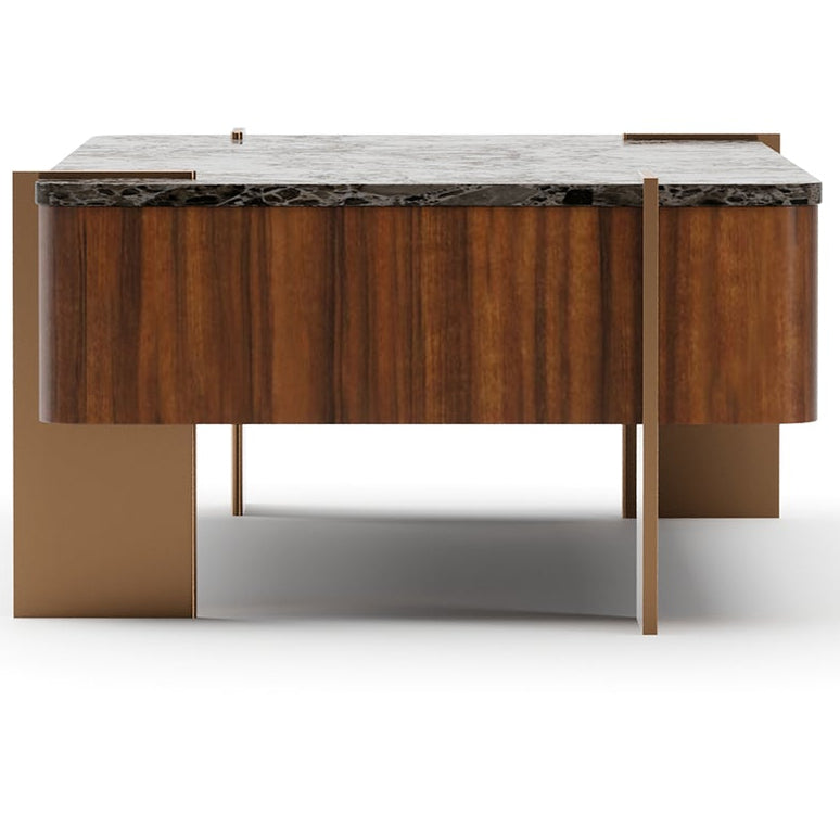 Caracole Altura Rectangle Stone Top Cocktail Table