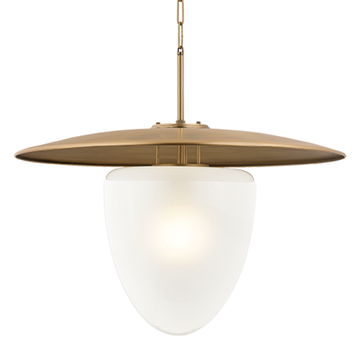 Hudson Valley Lighting Maplecrest Large Pendant in Patina Brass, primary product view