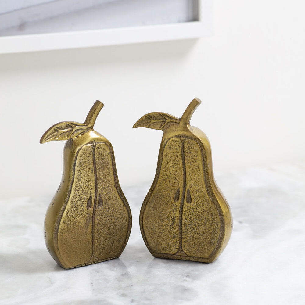 Golden Pear Bookend Set
