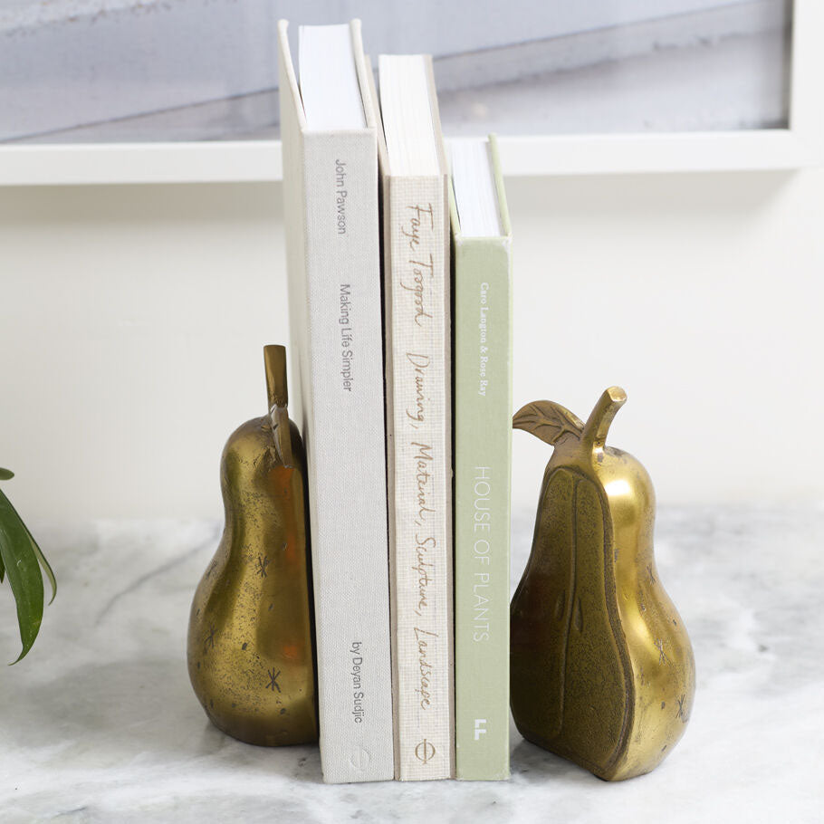 Golden Pear Bookend Set
