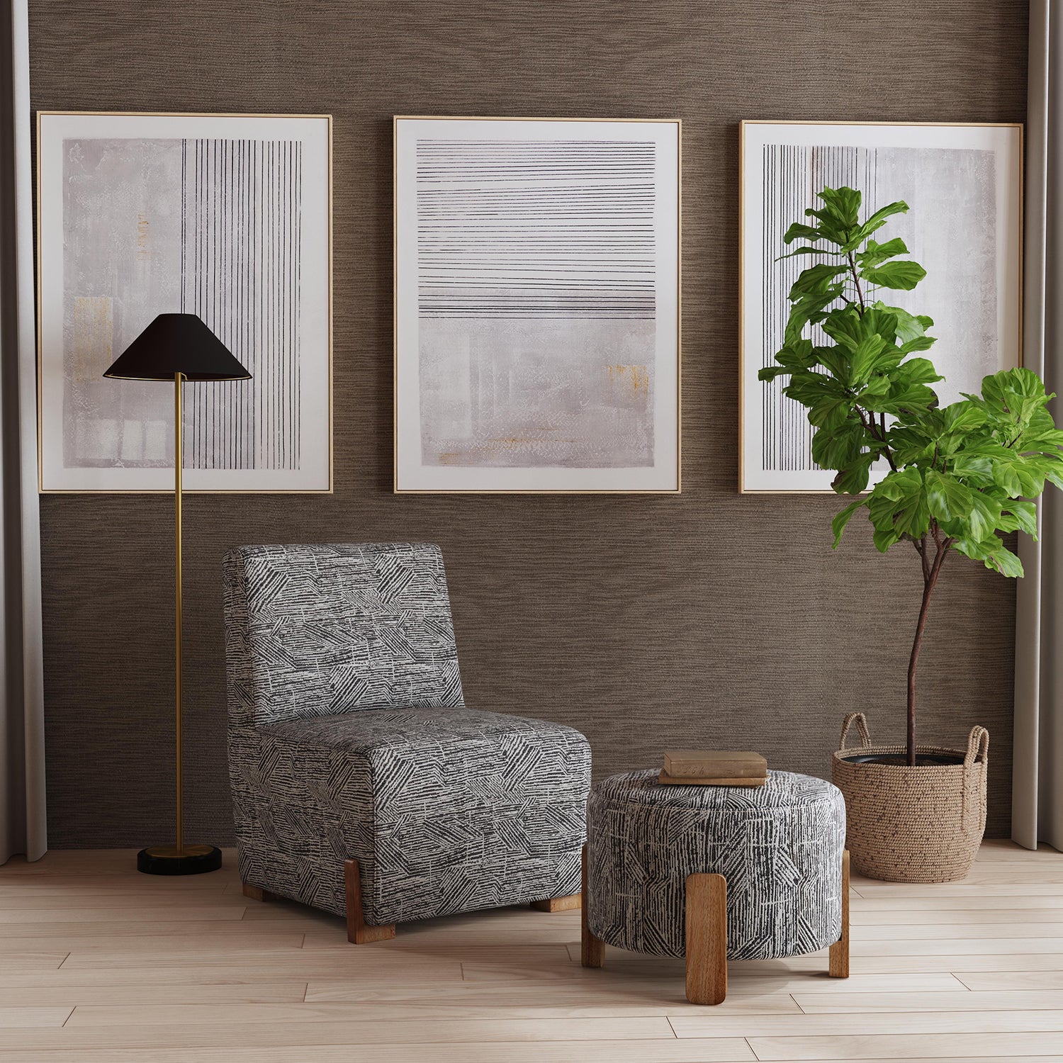 Bassett Mirror Jasper Accent Ottoman