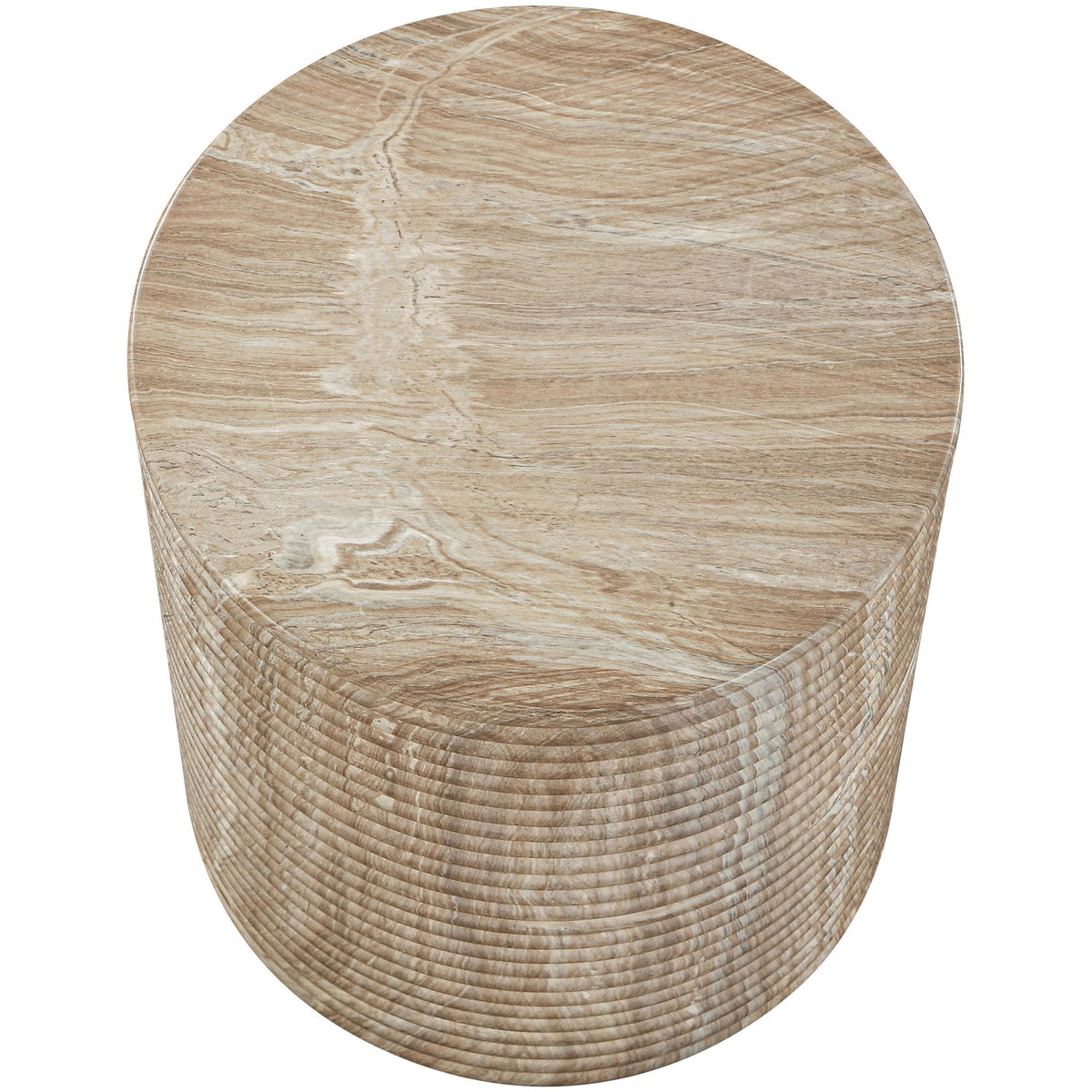 Rapallo Beige Concrete Indoor/Outdoor End Table Set of 2