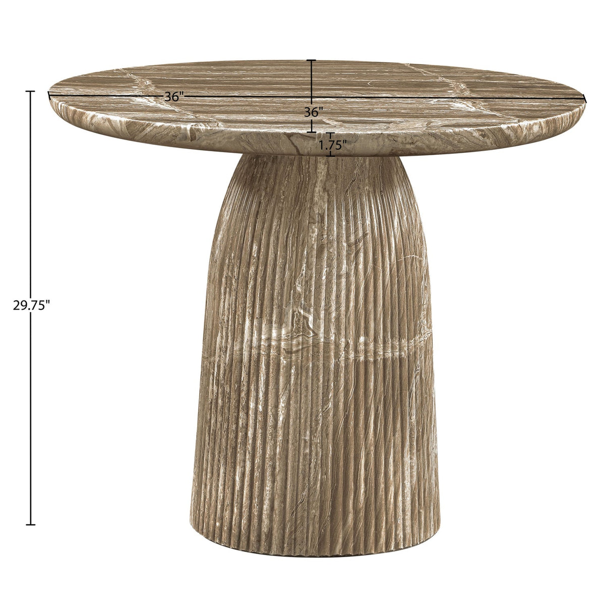 Venosa 36in Beige Concrete Indoor/Outdoor Dining Table