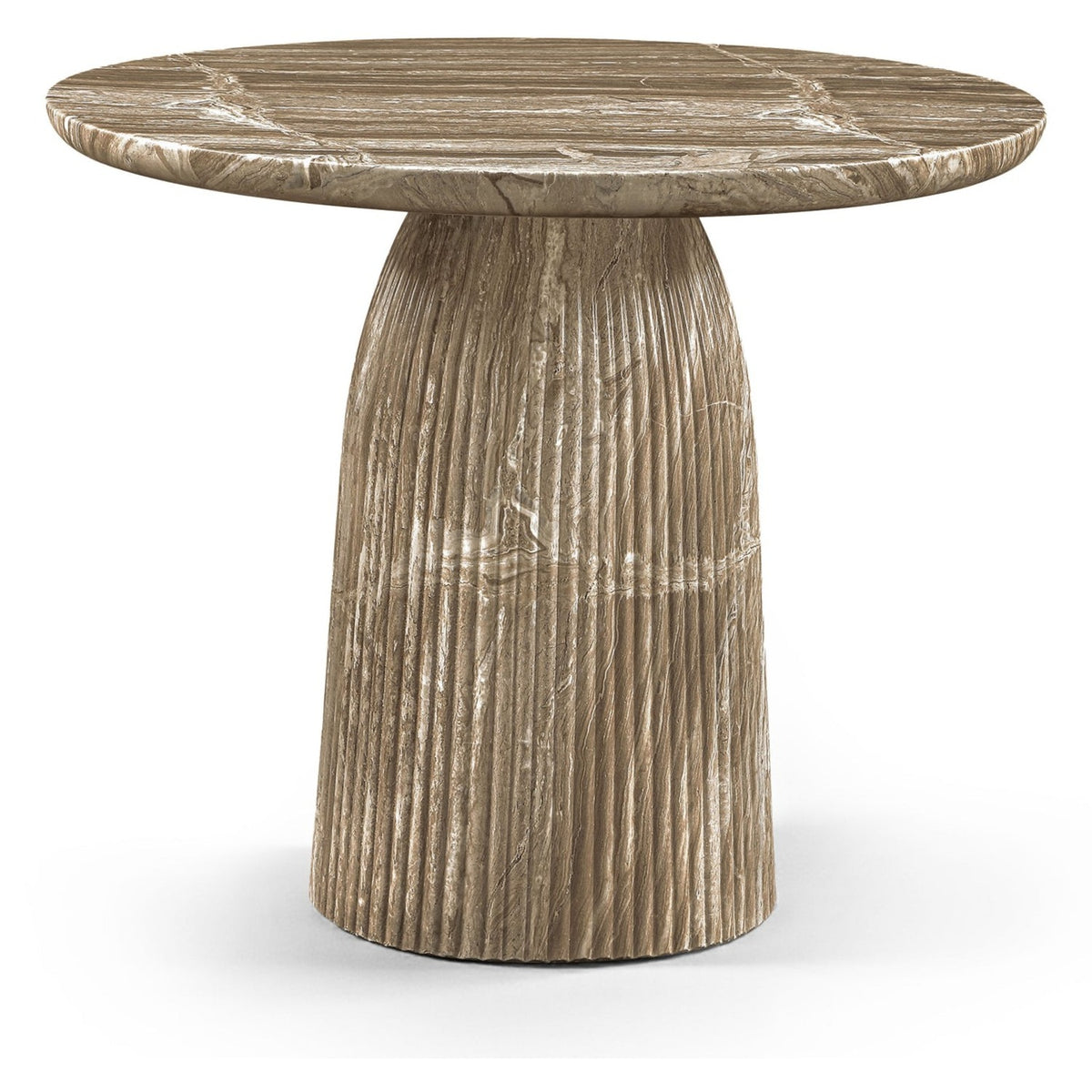 Venosa 36" Beige Concrete Indoor/Outdoor Dining Table in beige fluted concrete, primary product view