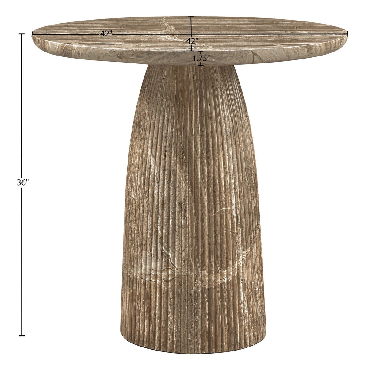 Venosa 42in Beige Concrete Indoor/Outdoor Counter Table