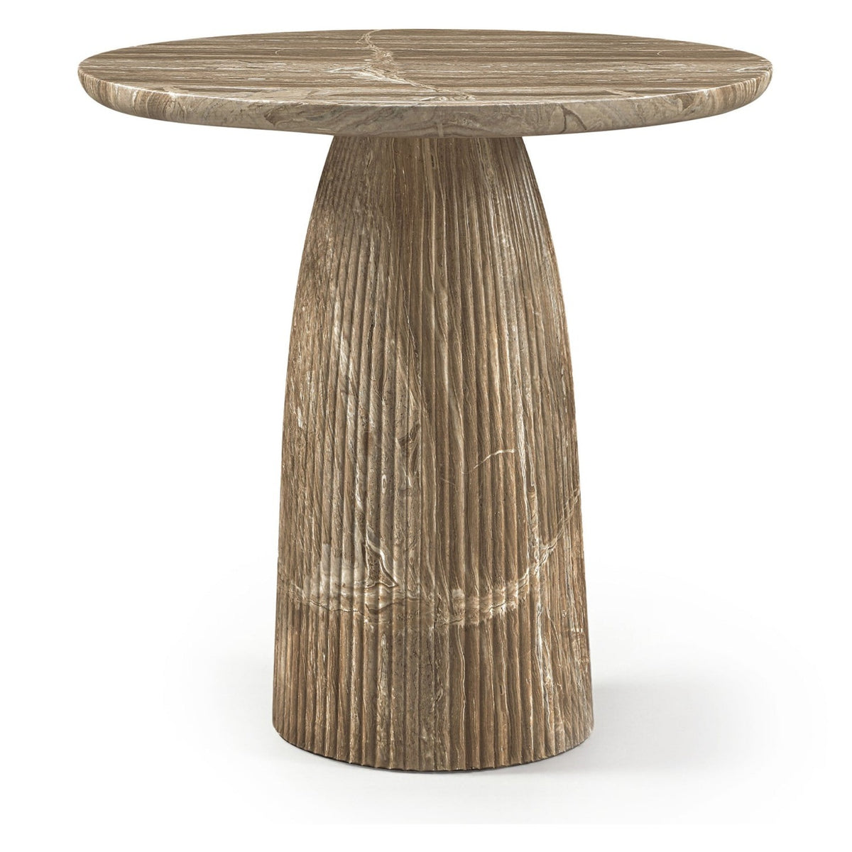 Venosa 42" Beige Concrete Indoor/Outdoor Counter Height Table in beige-marble fluted concrete, primary product view