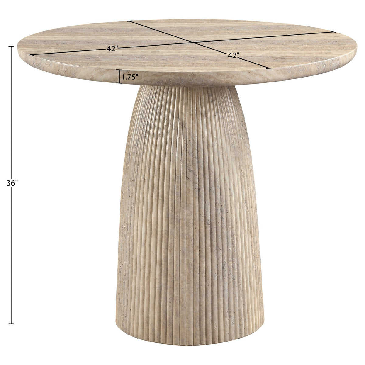 Venosa 42in Travertine Concrete Indoor/Outdoor Counter Table