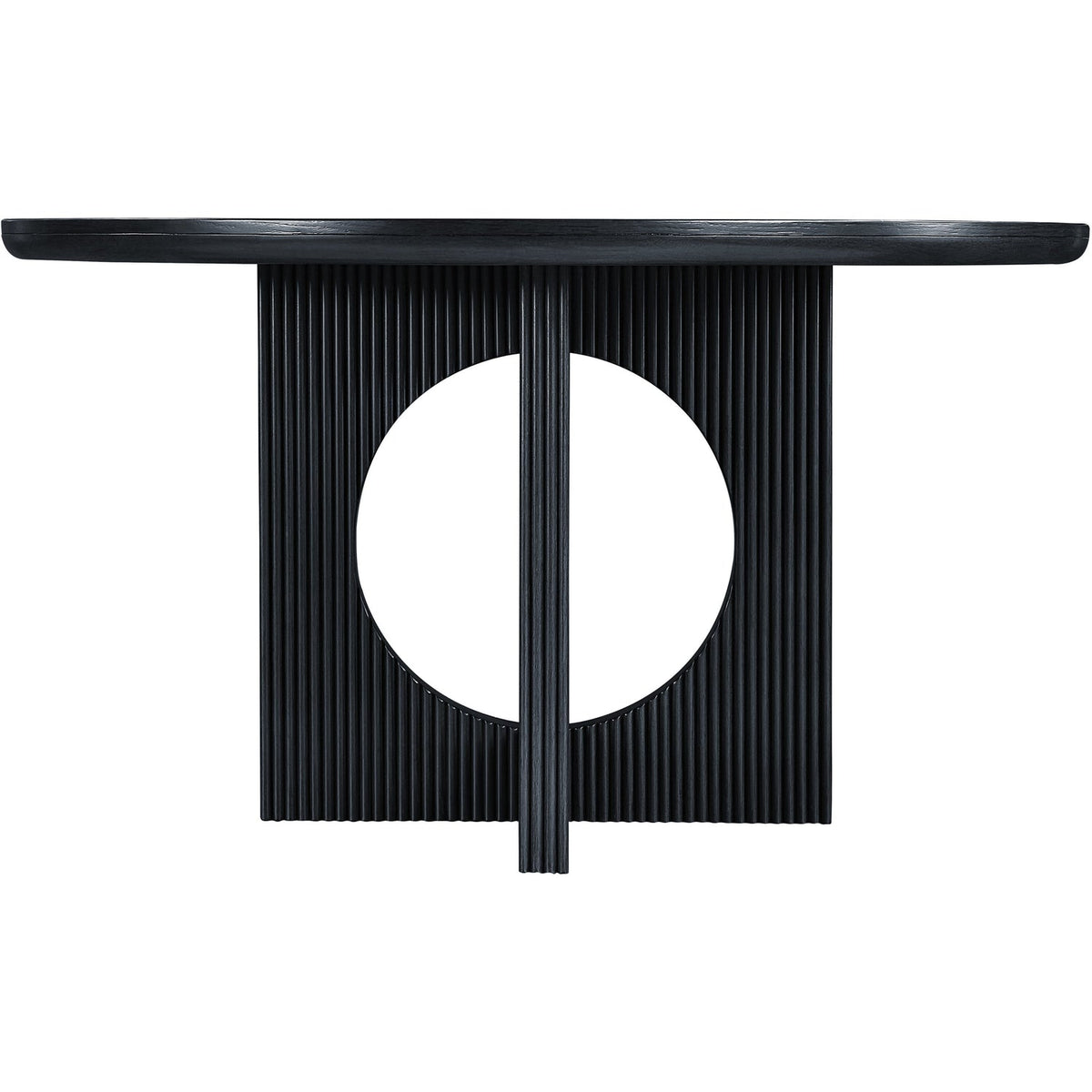 Rivas 54in Black Wood And Veneer Dining Table