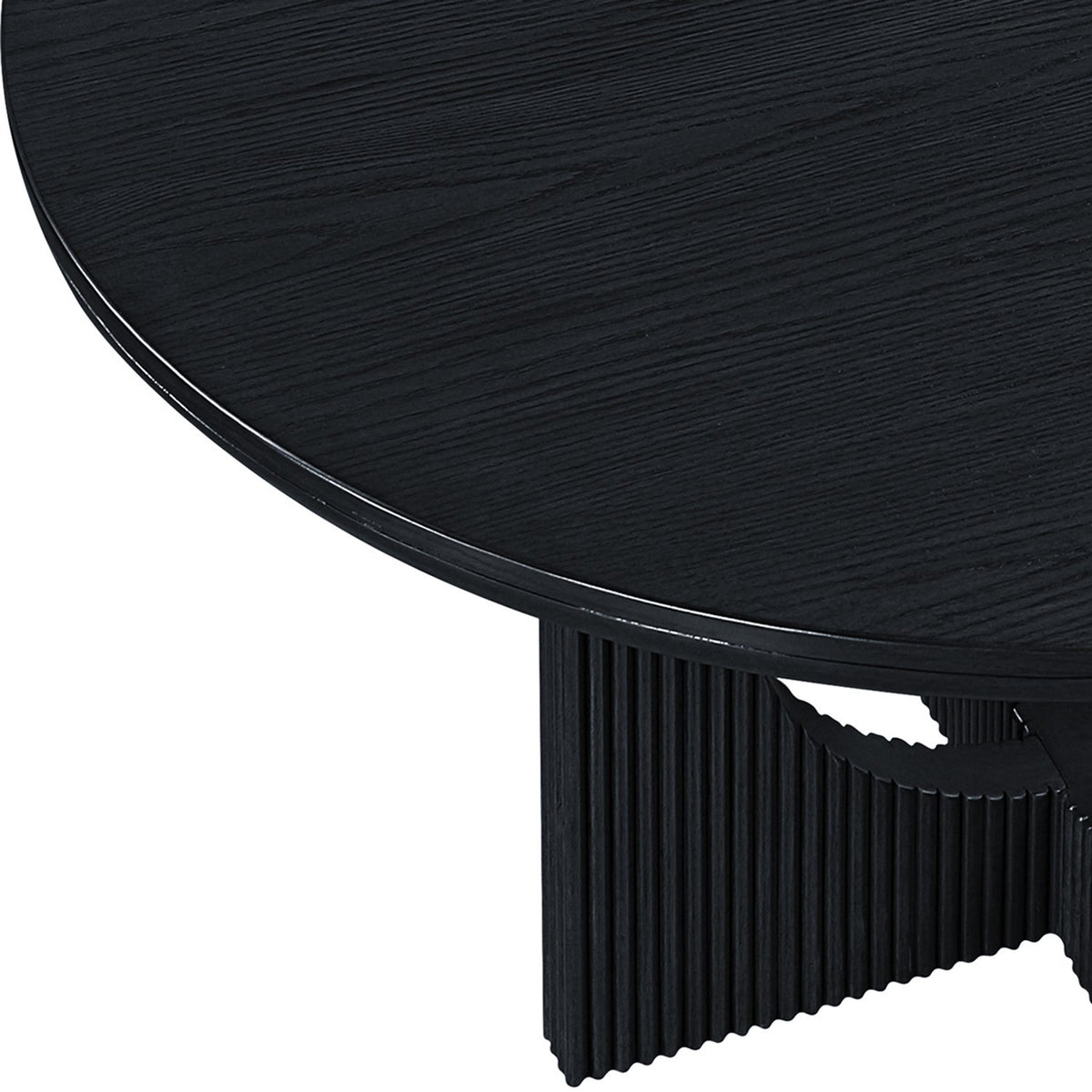 Rivas 54in Black Wood And Veneer Dining Table