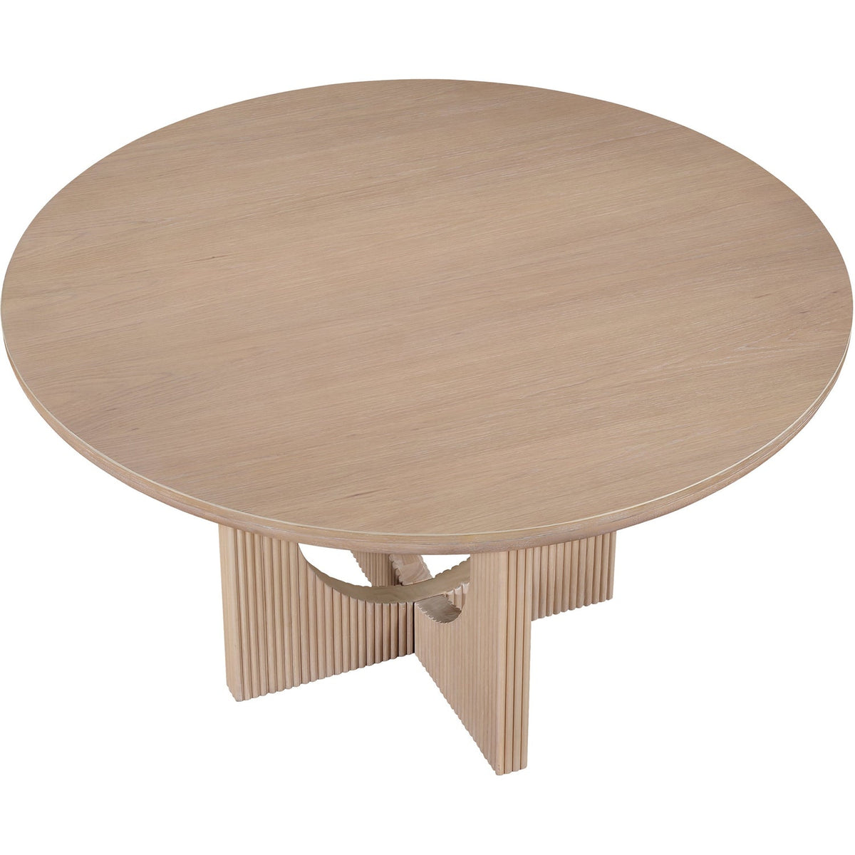 Rivas 54in Natural Wood And Veneer Dining Table