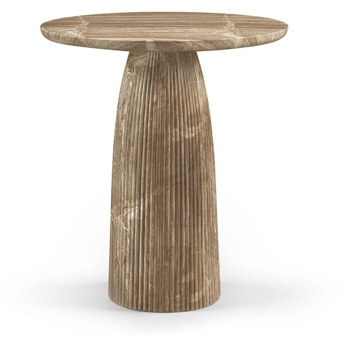 Venosa 36" Beige Concrete Indoor/Outdoor Bar Table in beige marble-finish concrete, primary product view