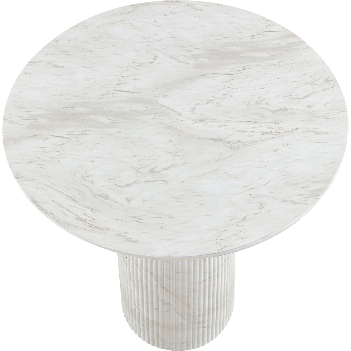 Venosa 42in White Concrete Indoor/Outdoor Bar Table