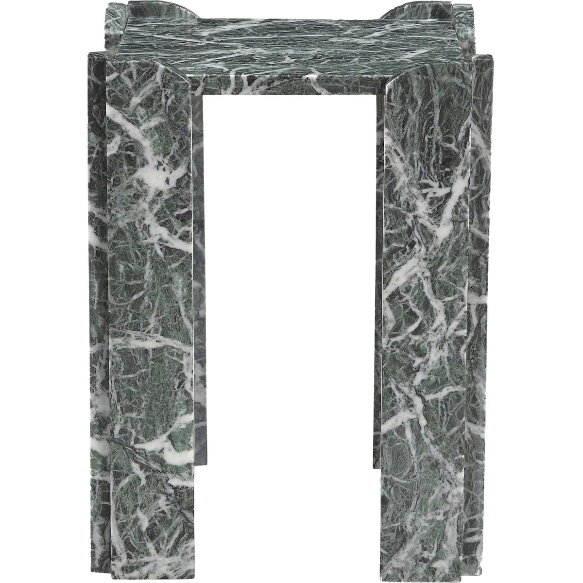 Ravello Green Genuine Marble End Side Table Set of 2