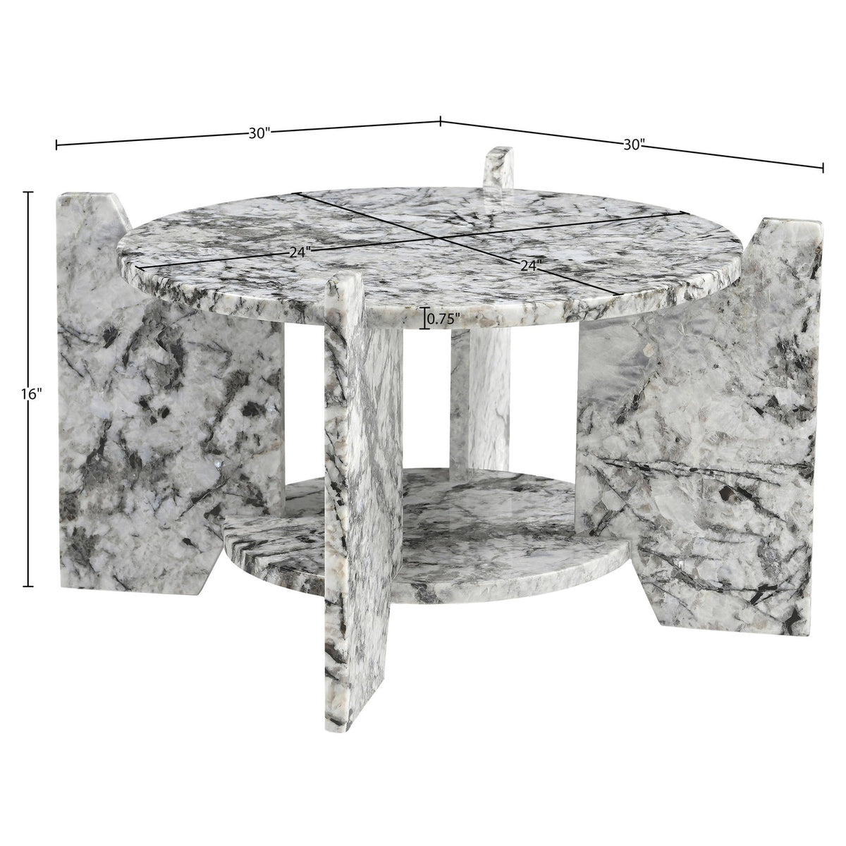 Soriano Alaska Genuine Marble Coffee Table