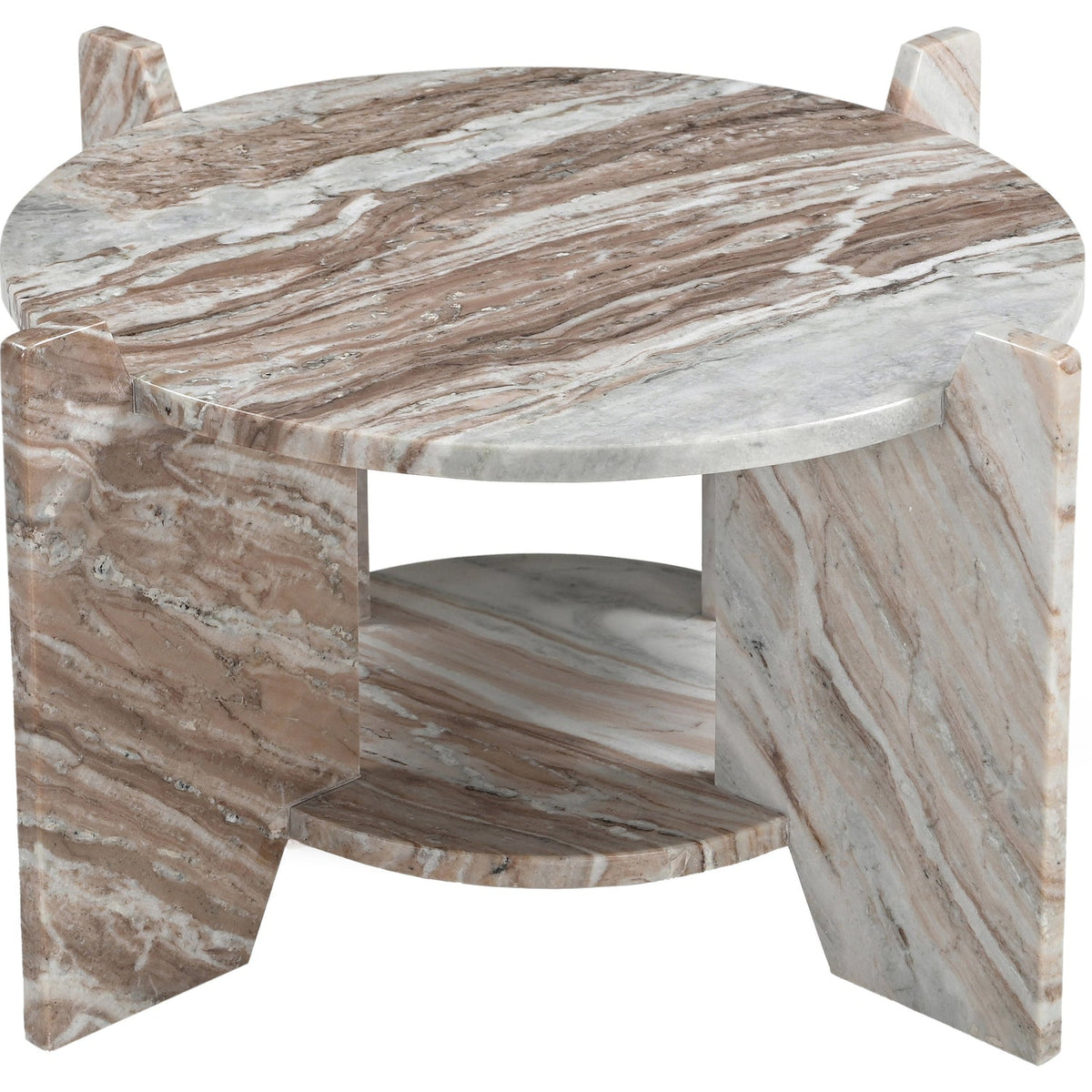 Soriano Brown Genuine Marble Coffee Table