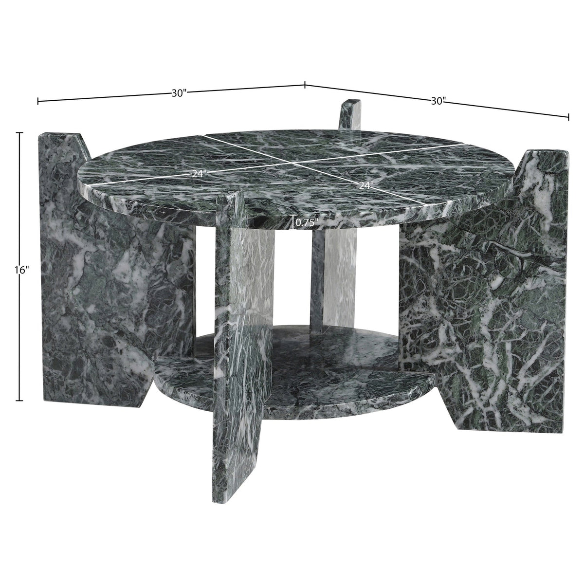 Soriano Green Genuine Marble Coffee Table