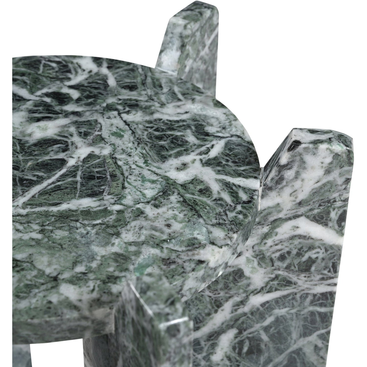 Soriano Green Genuine Marble End Side Table Set of 2