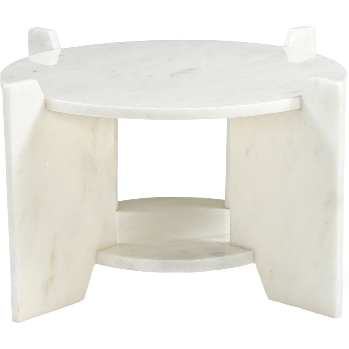 Soriano White Genuine Marble Coffee Table