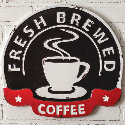 Fresh Brewed Coffee Metal Wall Art