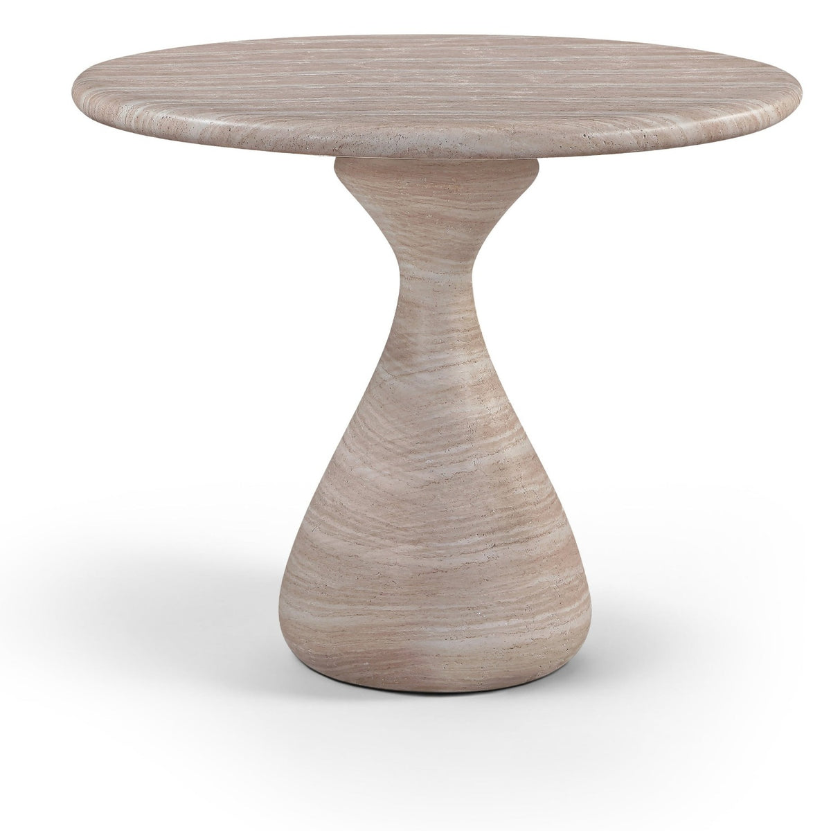 Sano 36" Travertine Concrete Indoor / Outdoor Dining Table in travertine-finish concrete, primary product view