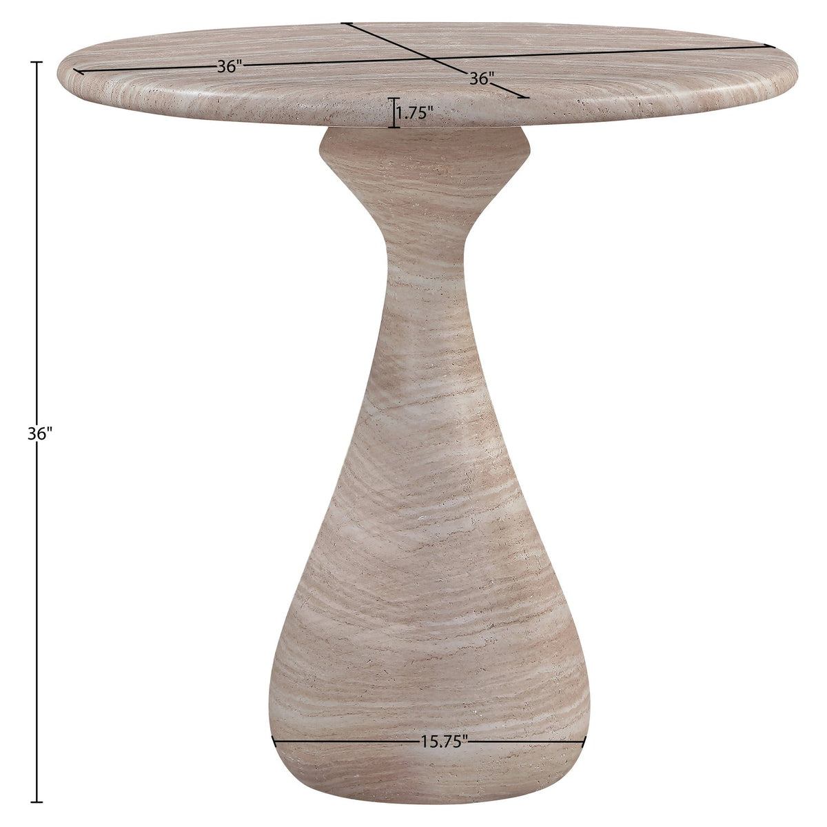 Sano 36in Travertine Concrete Indoor/Outdoor Counter Table