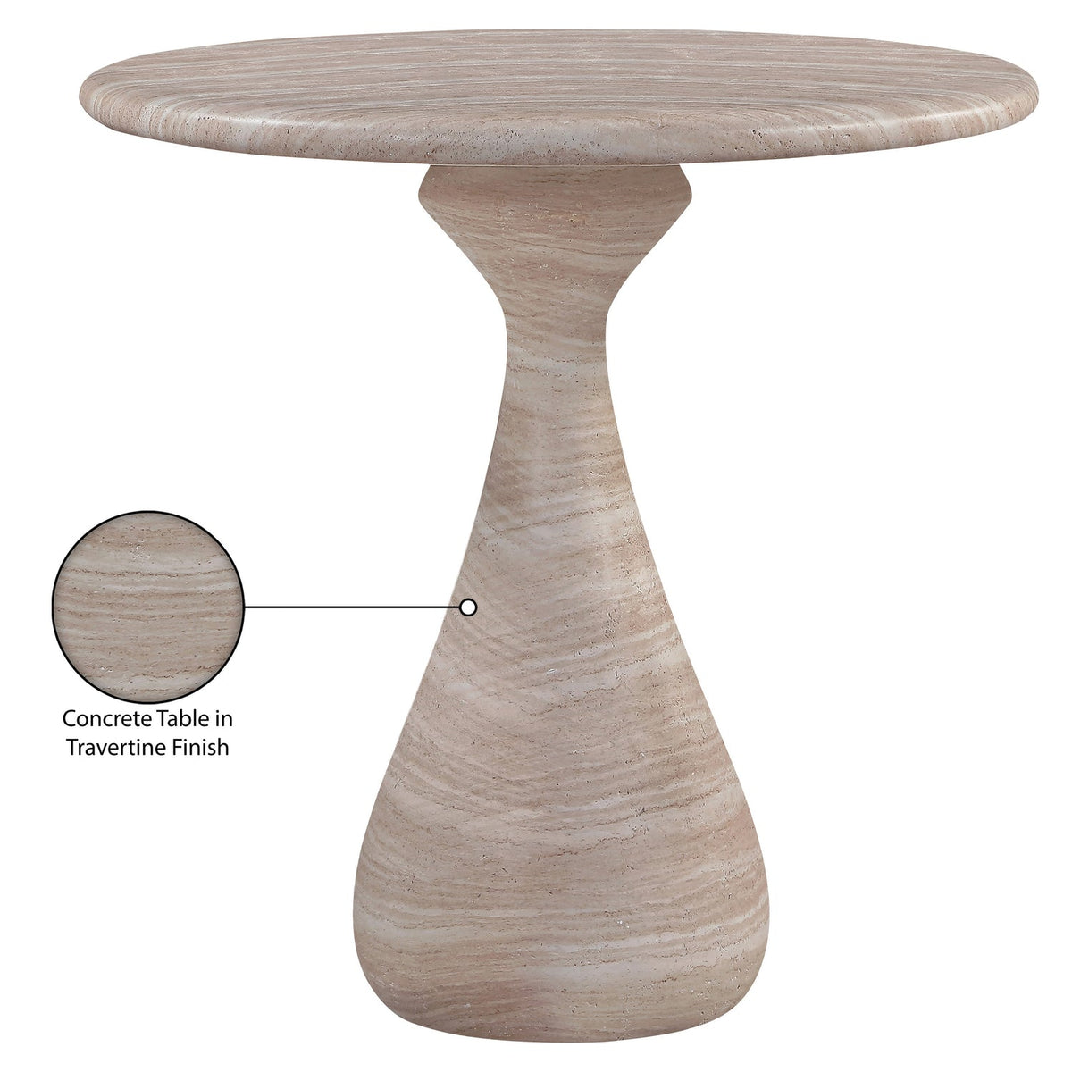 Sano 36in Travertine Concrete Indoor/Outdoor Counter Table