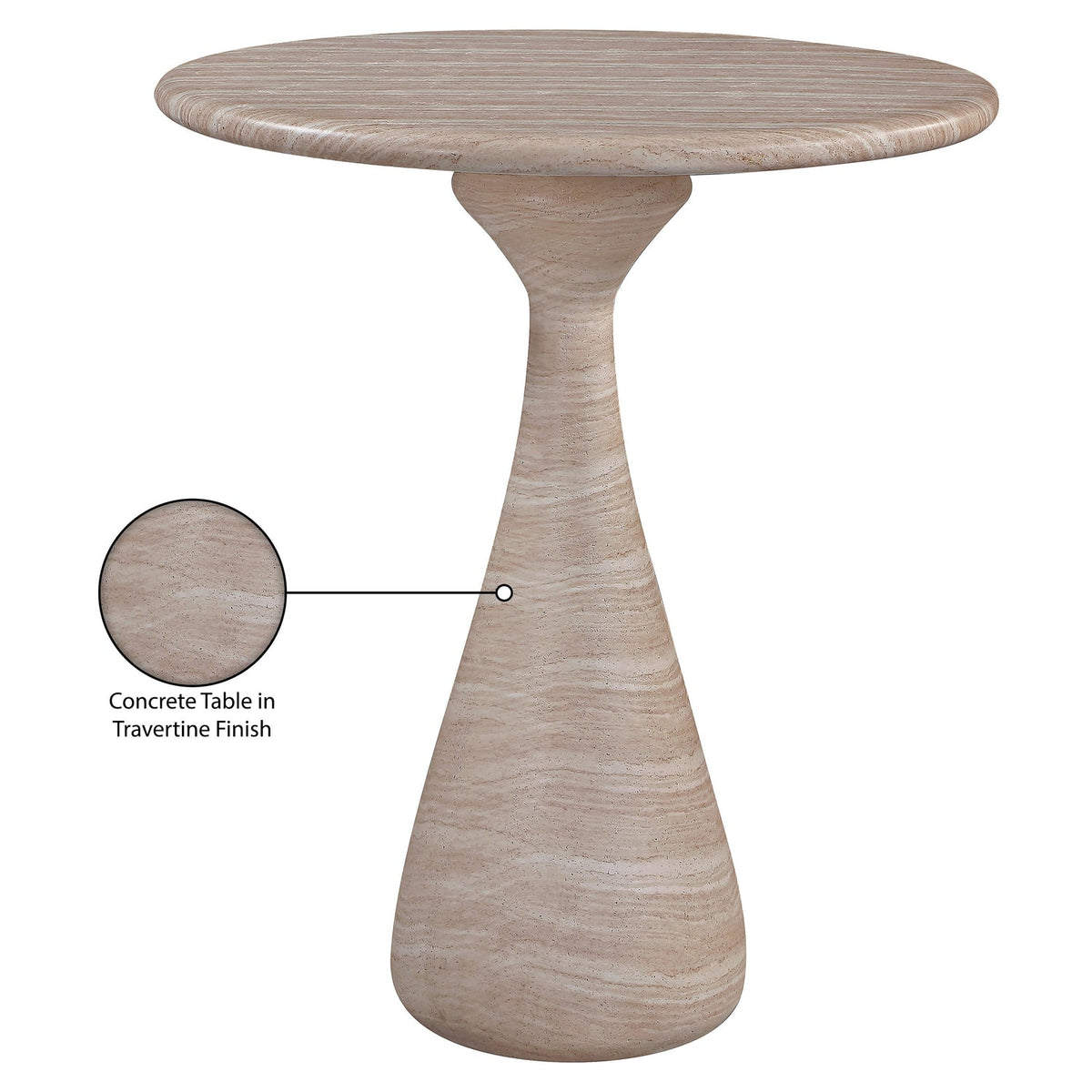 Sano Travertine Concrete Indoor/Outdoor Bar Table