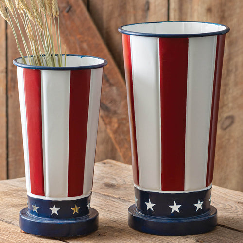 Patriotic Vase Set of 2